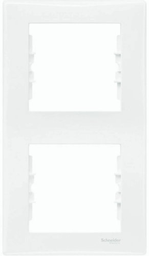 Рамка вертикальная Schneider Electric Sedna 2-м. белый картинка фото 2