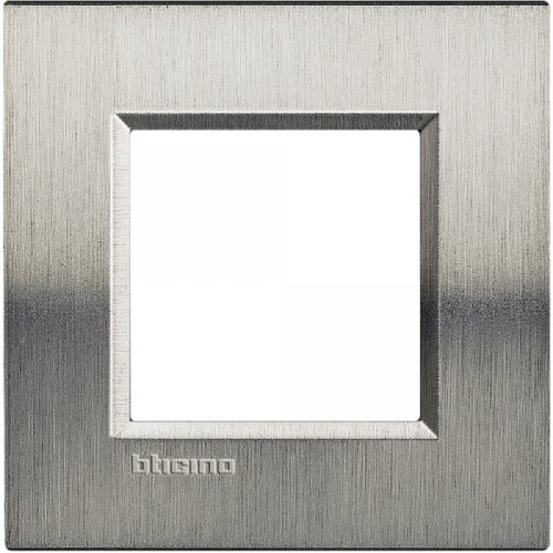 Рамка прямоугольная Legrand BTicino LivingLight 2 мод Фактурная сталь  картинка фото 2