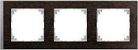 Рамка универсальная Schneider Electric Merten M-Pure Decor 3-м. венге/алюминий