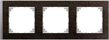 Рамка универсальная Schneider Electric Merten M-Pure Decor 3-м. венге/алюминий картинка