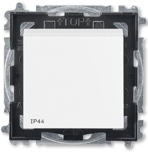 Переключатель кнопочный без рамки ABB EPJ Levit 1-кл. проходной IP44 белый/белый картинка