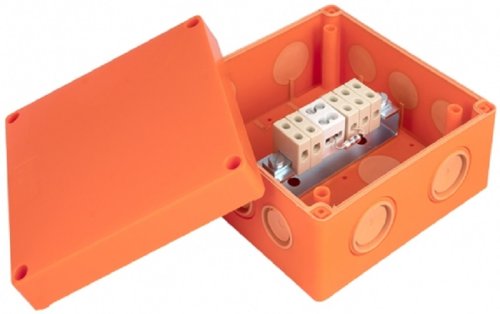 Коробка огнестойкая EKF PROxima 126x126x74мм под винт 5x6мм IP66 оранжевый Коробка огнестойкая EKF PROxima 126x126x74мм под винт 5x6мм IP66 оранжевый