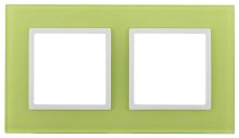 Рамка универсальная Эра Elegance 2-м. стекло лайм/белый картинка