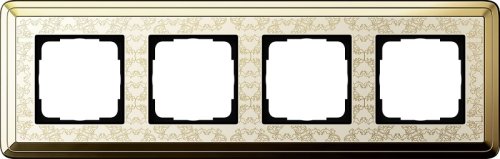 Рамка универсальная Gira ClassiX Art 4-м. латунь/кремовый фото Рамка универсальная Gira ClassiX Art 4-м. латунь/кремовый картинка