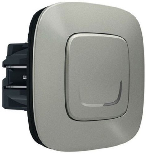 Умный выключатель с опцией диммирования 5-300Вт Valena Allure Netatmo 1-кл. IP20 алюминий