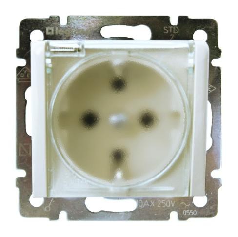 Розетка с заземлением без рамки Legrand Valena 1-м. крышка шторки IP44 белый фото фото 2 Розетка с заземлением без рамки Legrand Valena 1-м. крышка шторки IP44 белый картинка фото 2