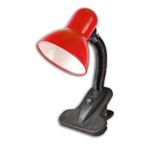 Светильник настольный Uniel ЛОН TLI-202 220В E27 60Вт Красный/прищепка фото фото 2 Светильник настольный Uniel ЛОН TLI-202 220В E27 60Вт Красный/прищепка картинка фото 2