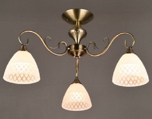 Люстра потолочная трехрожковая Мелодия Света Е27 Бронза P7518/3 фото Люстра потолочная трехрожковая Мелодия Света Е27 Бронза P7518/3 картинка