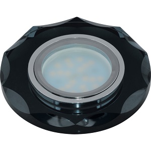 Светильник встраиваемый Fametto/Peonia DLS-P105 GU5.3 CHROME/BLACK 65мм/35Вт фото Светильник встраиваемый Fametto/Peonia DLS-P105 GU5.3 CHROME/BLACK 65мм/35Вт картинка