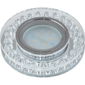 Светильник встраиваемый Fametto/Peonia DLS-P102 GU5.3 CHROME/CLEAR 65мм/35Вт фото Светильник встраиваемый Fametto/Peonia DLS-P102 GU5.3 CHROME/CLEAR 65мм/35Вт картинка
