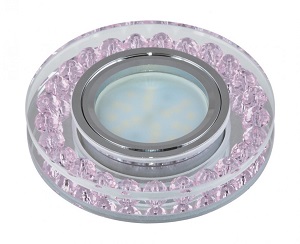 Светильник встраиваемый Fametto/Peonia DLS-P102 GU5.3 CHROME/PINK 65мм/35Вт фото Светильник встраиваемый Fametto/Peonia DLS-P102 GU5.3 CHROME/PINK 65мм/35Вт картинка