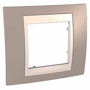 Рамка горизонтальная Schneider Electric Unica Хамелеон 1-м. коричневый/белый фото фото 2 Рамка горизонтальная Schneider Electric Unica Хамелеон 1-м. коричневый/белый картинка фото 2