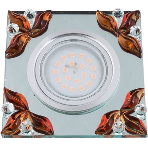 Светильник встраиваемый Fametto/Peonia DLS-P109 GU5.3 CHROME/CLEAR+TEA фото Светильник встраиваемый Fametto/Peonia DLS-P109 GU5.3 CHROME/CLEAR+TEA картинка