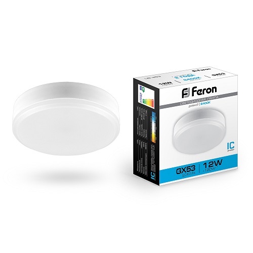 Лампа светодиодная Feron LB-453 GX Таблетка GX53 220В 12Вт 980Лм 4000К 75х24мм фото фото 2 Лампа светодиодная Feron LB-453 GX Таблетка GX53 220В 12Вт 980Лм 4000К 75х24мм картинка фото 2