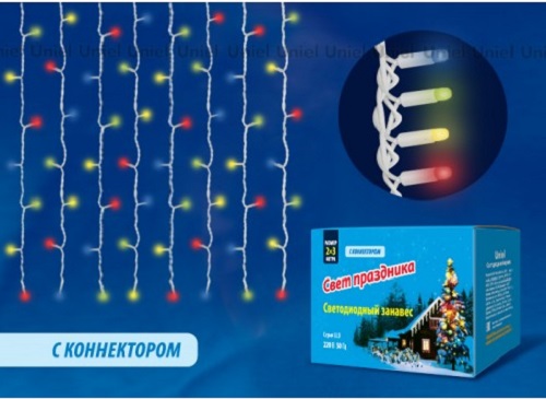 Гирлянда светодиодная "Занавес" Uniel C2030-240/SWK Многоцветная (RGB) IP67, 3х2м.Соединяемый фото фото 2 Гирлянда светодиодная "Занавес" Uniel C2030-240/SWK Многоцветная (RGB) IP67, 3х2м.Соединяемый картинка фото 2