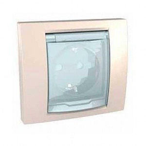 Розетка с заземлением с рамкой Schneider Electric Unica 1-м. крышка шторки IP44 бежевый фото фото 2 Розетка с заземлением с рамкой Schneider Electric Unica 1-м. крышка шторки IP44 бежевый картинка фото 2