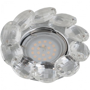 Светильник встраиваемый Fametto/Peonia DLS-P114 GU5.3 CHROME/CLEAR 55мм/50Вт фото Светильник встраиваемый Fametto/Peonia DLS-P114 GU5.3 CHROME/CLEAR 55мм/50Вт картинка