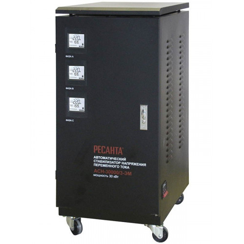 Стабилизатор напряжения трехфазный РЕСАНТА АСН-30000/3-ЭМ, до 30кВт фото фото 2 Стабилизатор напряжения трехфазный РЕСАНТА АСН-30000/3-ЭМ, до 30кВт картинка фото 2