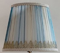 Абажур для торшера Мелодия Света Бежевый/голубой