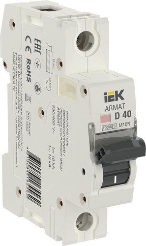 Выключатель автоматический IEK ARMAT M10N 1п 40А D 10кА картинка