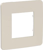 Рамка универсальная Schneider Electric Unica Studio Color 1-м. шампань/белый