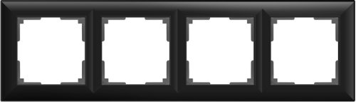 Рамка универсальная Werkel Fiore 4-м. черный матовый фото фото 2 Рамка универсальная Werkel Fiore 4-м. черный матовый картинка фото 2