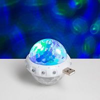 Лампа светодиодная декоративная диско-шар RGB 5В 1Вт картинка 