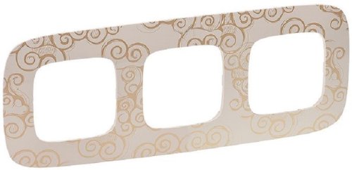 Рамка универсальная Legrand Valena Allure 3-м. нарцисс/золото картинка