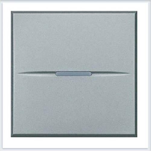 Выключатель самовозвратный без рамки Legrand BTicino Аxial Axolute 2мод. 1-кл. алюминий  картинка фото 2