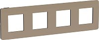 Рамка универсальная Schneider Electric Unica Studio Color 4-м. песочный/антрацит