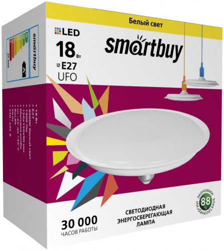 Лампа светодиодная Smartbuy-UFO-18W/4000/E27 картинка 