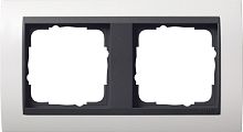Рамка универсальная Gira Event Clear 2-м. белый матовый/антрацит картинка