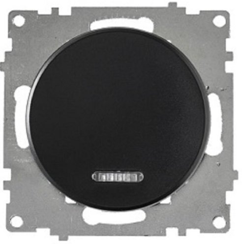 Выключатель с подсветкой без рамки OneKeyElectro Florence 2-кл. черный картинка фото 2