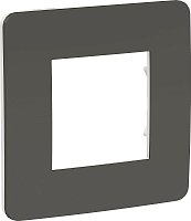 Рамка универсальная Schneider Electric Unica Studio Color 1-м. дымчато-серый/белый
