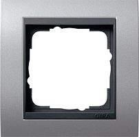 Рамка универсальная Gira Event Clear 1-м. алюминий/антрацит картинка