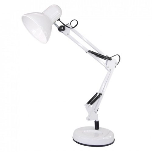 Светильник настольный ЛОН MT2001 A/C 220В 60Вт Белая/подставка+струбцина фото Светильник настольный ЛОН MT2001 A/C 220В 60Вт Белая/подставка+струбцина картинка