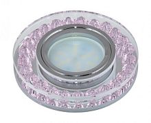Светильник встраиваемый Fametto/Peonia DLS-P102 GU5.3 CHROME/PINK 65мм/35Вт картинка 