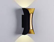 Светильник накладной Ambrella Light 220В10Вт 4200К IP54 Черный/золото картинка 