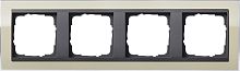 Рамка универсальная Gira Event Clear 4-м. песочный/антрацит картинка