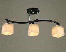 Люстра потолочная трехрожковая Мелодия Света Е27 Черный/хром картинка 