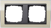 Рамка универсальная Gira Event Clear 2-м. песочный/антрацит картинка
