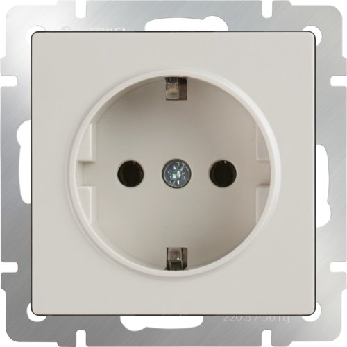 Розетка с заземлением без рамки Werkel 1-м. слоновая кость глянцевый фото фото 2 Розетка с заземлением без рамки Werkel 1-м. слоновая кость глянцевый картинка фото 2