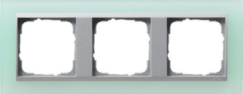 Рамка универсальная Gira Event Opaque 3-м. салатовый/алюминий фото Рамка универсальная Gira Event Opaque 3-м. салатовый/алюминий картинка