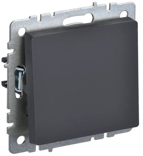 Переключатель без рамки IEK Brite ВС10-1-6-БрГ 1-кл. проходной графит картинка