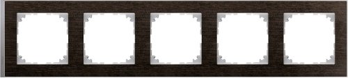 Рамка универсальная Schneider Electric Merten M-Pure Decor 5-м. венге/алюминий картинка