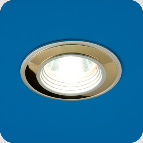 Светильник встраиваемый Италмак Vulkan 51 0 22 MR16 220В GU5.3 50Вт 76мм Никель/Золото картинка 