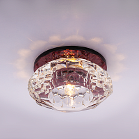 Светильник встраиваемый Италмак Bohemia 220 9 74 G9 65мм/60Вт огран стекло/пурпур картинка 