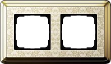 Рамка универсальная Gira ClassiX Art 2-м. латунь/кремовый картинка