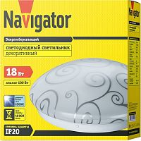 Светильник светодиодный накладной Navigator NBL-R02-18-6.5K-IP20-LED Узор  картинка 