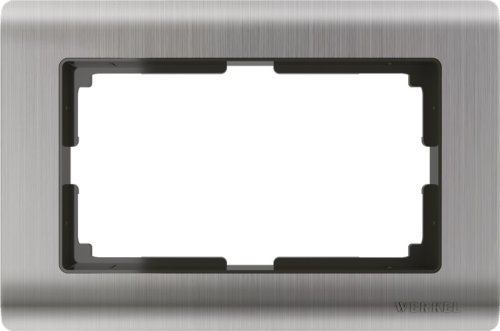 Рамка универсальная Werkel Metallic для 1-м. 2 мод. розетки металл глянцевый никель картинка фото 2